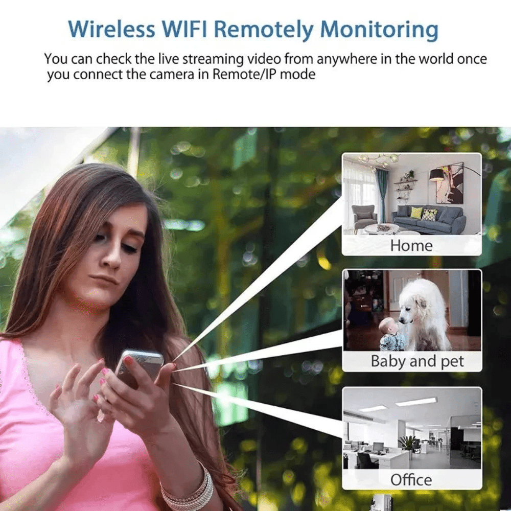 Compact Wireless Security Camera | 1080P HD Video & Night Vision | Indoor Monitoring for Enhanced Safety