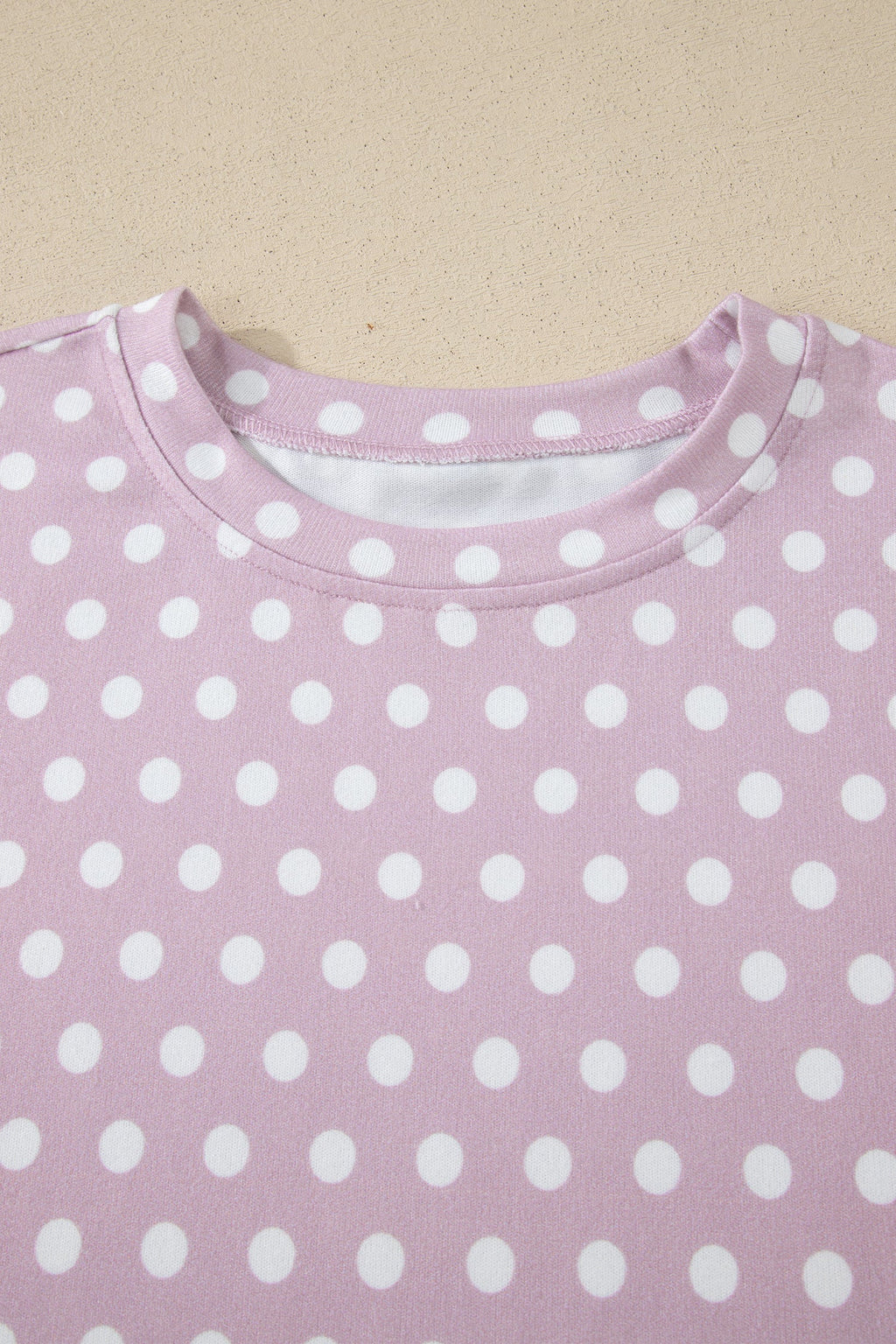 Purple Polka Dot Print Short Set