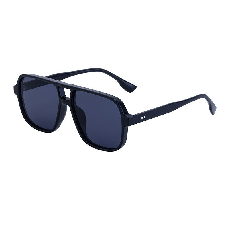 Retro Large Full Square Frame UV400 UV Protection Outdoor Sunglasses