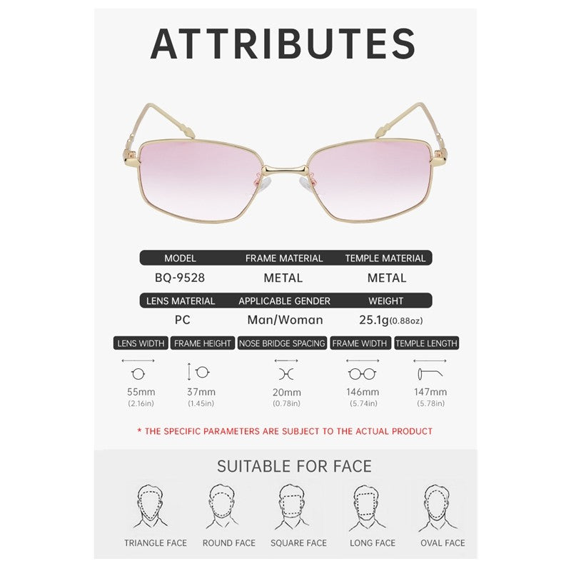 Fashion Full Metal Frame UV400 Sun Protection Outdoor Eyewear Sunglasses