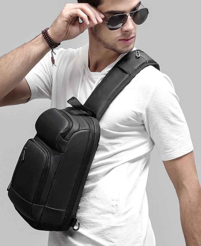 Women's Waterproof Shoulder Backpack 20-35L | PVC Travel Bag with Laptop Sleeve & Air Cushion Strap