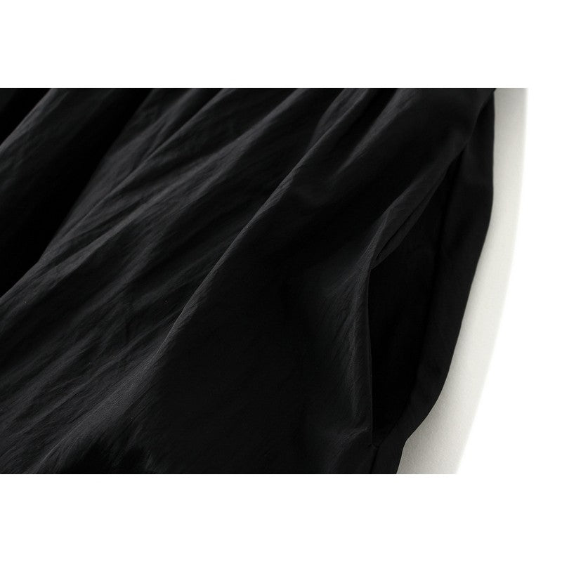 Sure! Here is an optimized title for your clothing product in English:

"Chic Solid Color Elastic Waist A-Line Lantern Sk