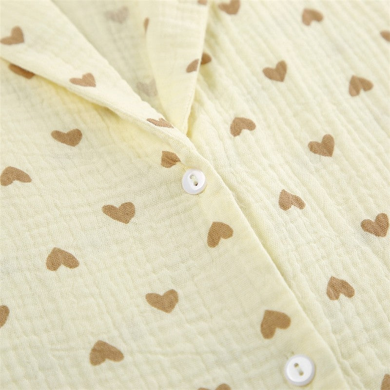 Patterned Long-Sleeve Lounge Pants Pajama Ensemble