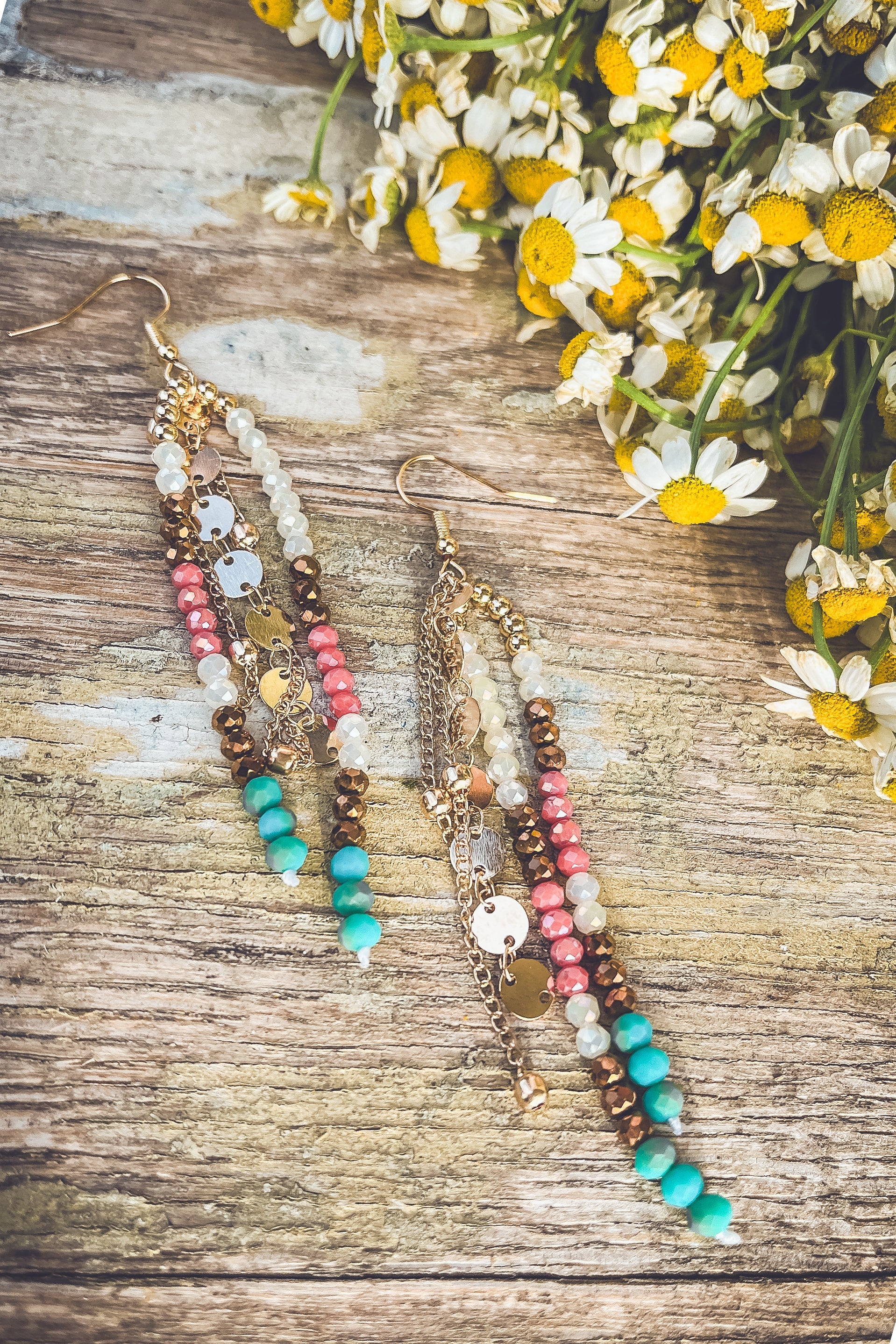Beautiful Beaded Dangle Earrings