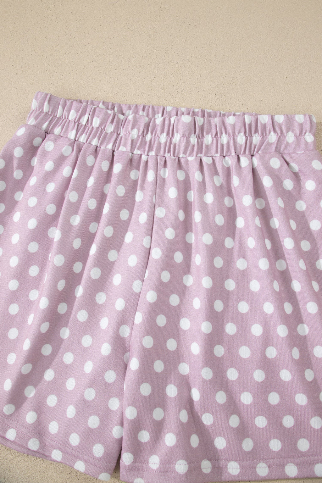 Purple Polka Dot Print Short Set
