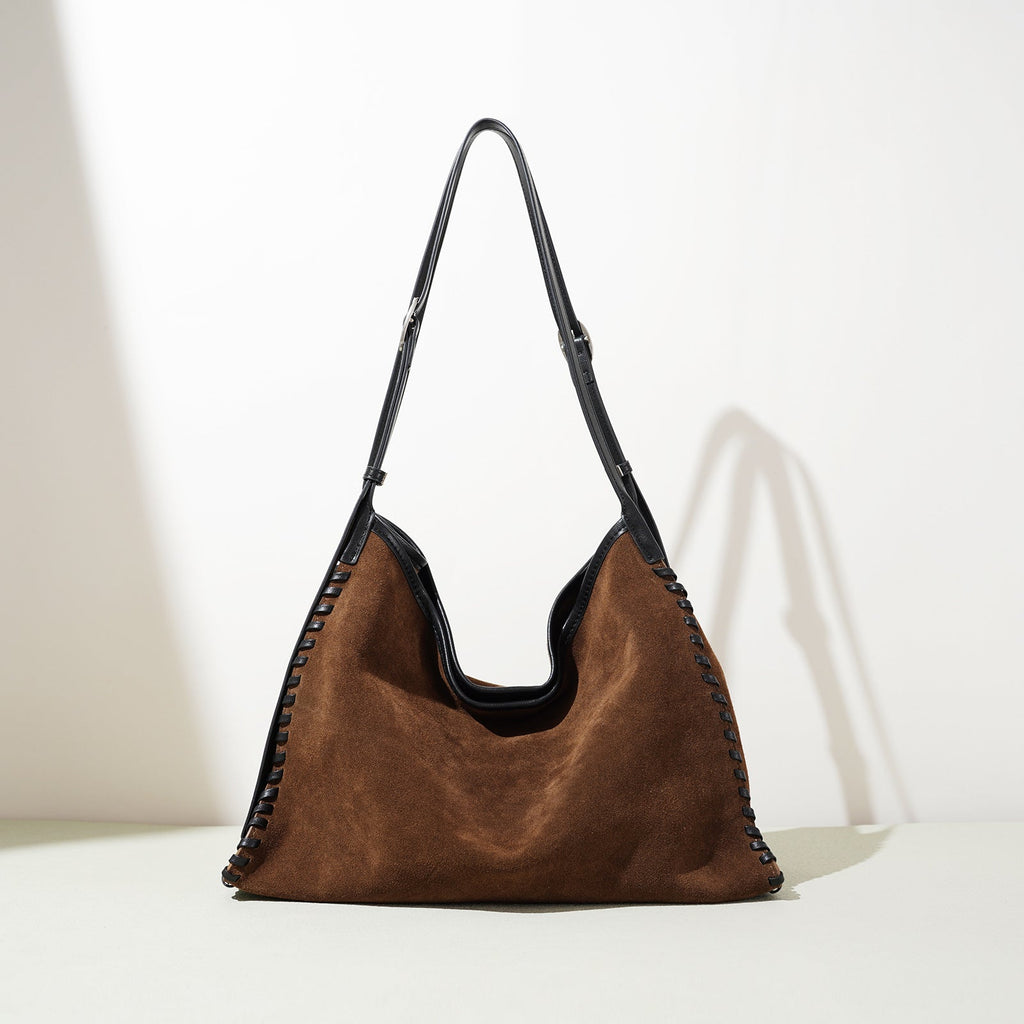 Women's Matte Leather Crossbody Bag – Minimalist Shoulder Commuter Bag