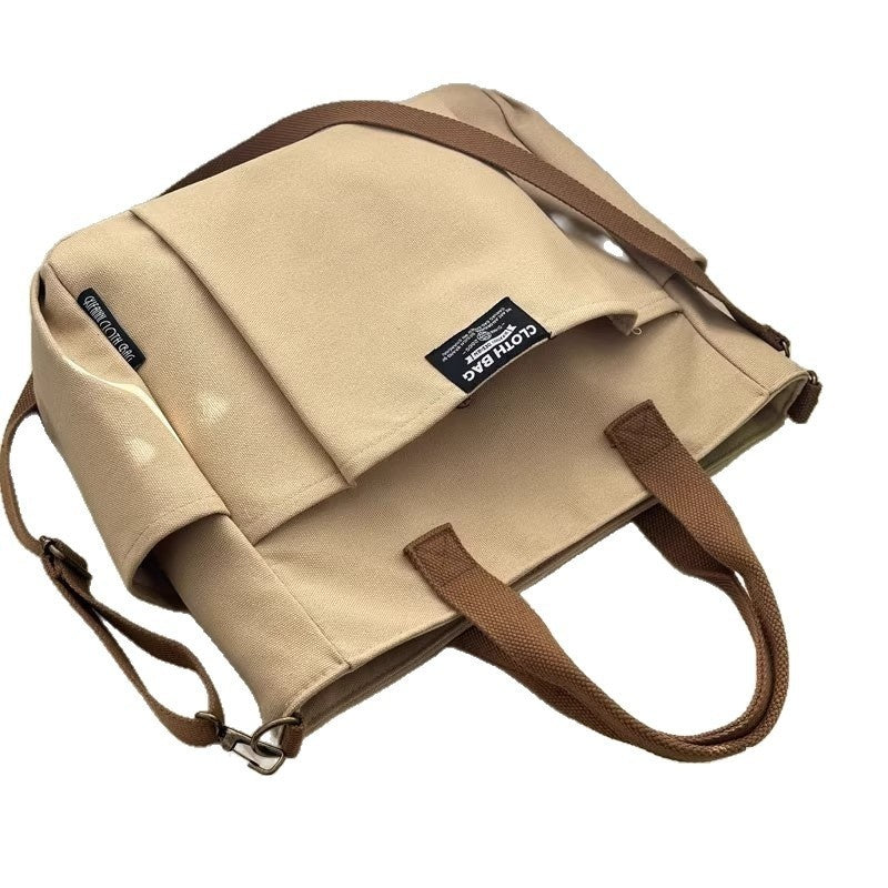 Premium Canvas Tote Bag - Large Capacity Crossbody Shoulder Bag for Women