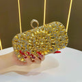 Women's Diamond Embellished Crossbody Clutch Bag | Chain Shoulder Bag