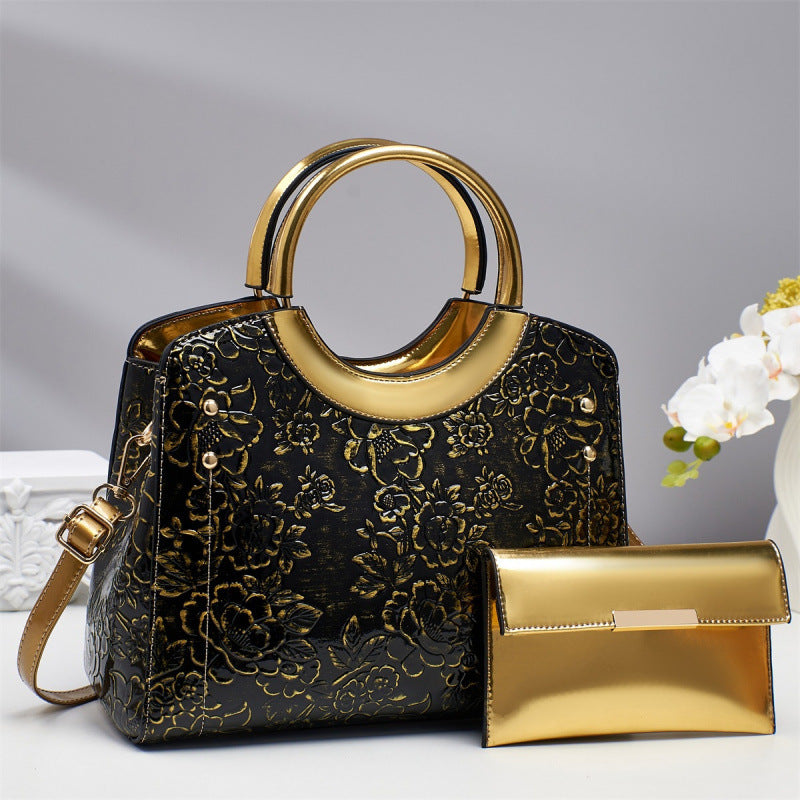 Premium PU Leather Crossbody Bag Set - Stylish 2-Piece Shoulder Bag Collection for Women