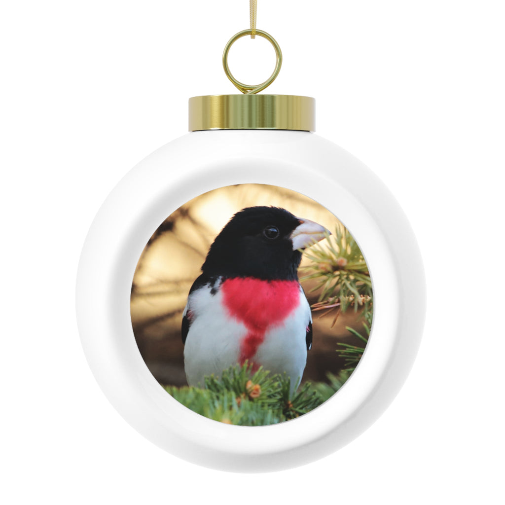 Rose-breasted Grosbeak - Christmas Ball Ornament