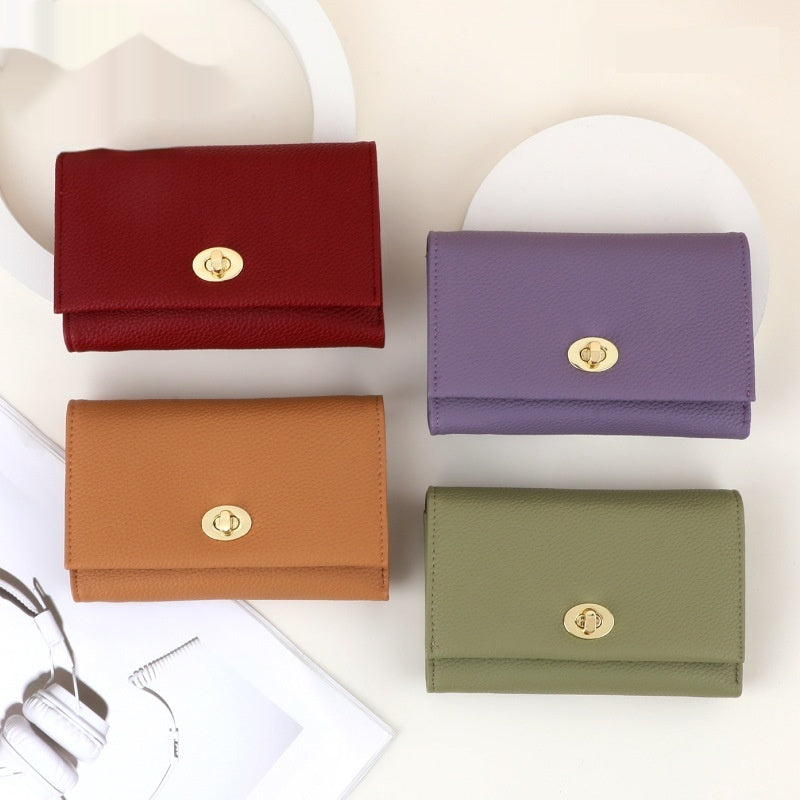 Women's PU Leather Wallet with Lock Closure | Influencer Style | Sarah Express