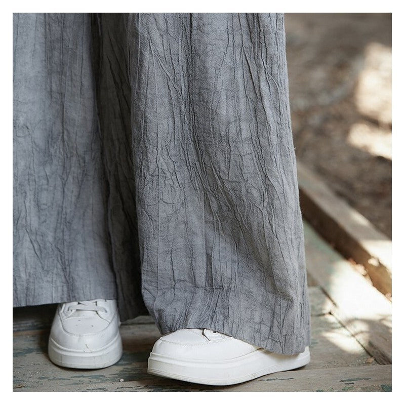 Elastic Waist Tie-Dye Straight Leg Pants