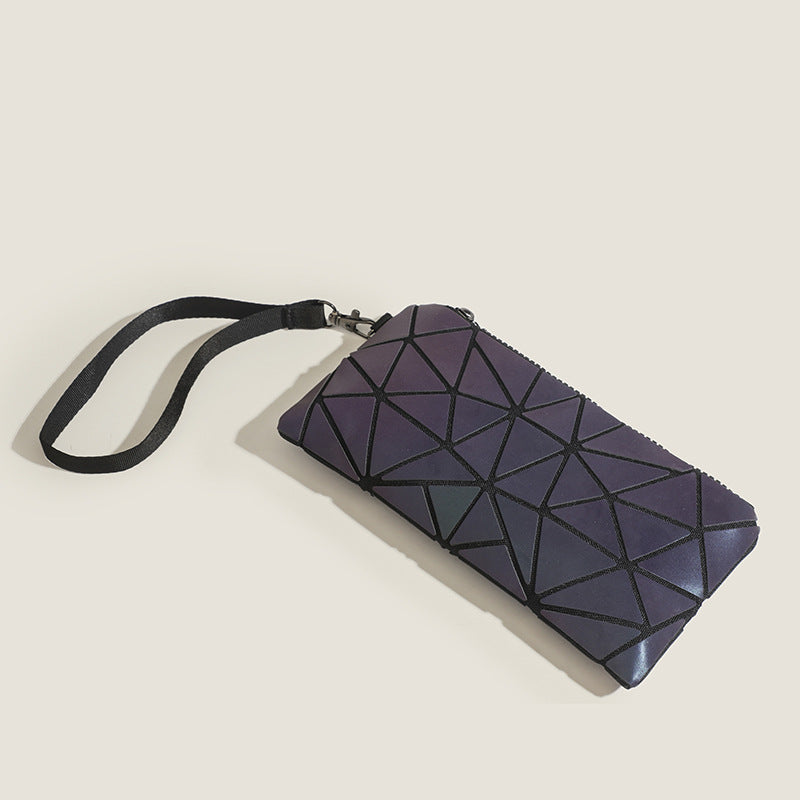 Geometric Patchwork Glow-in-the-Dark Clutch Bag - Lightweight Evening Handbag