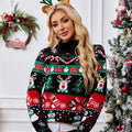 Long Sleeved High Necked Snowman Christmas Sweater