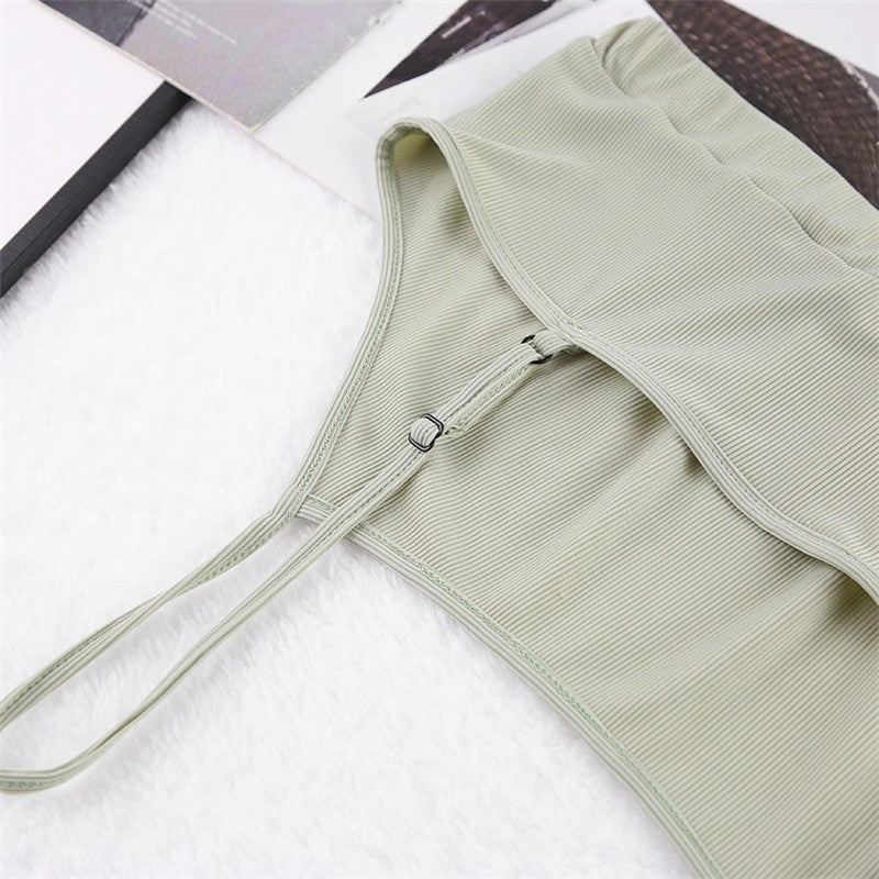 Three-Piece Cozy Home Ensemble - Tank Top, Lounge Pants, Long Robe