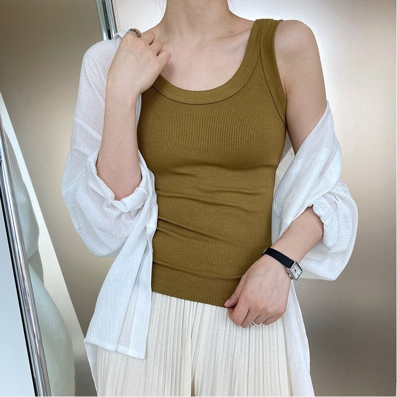 Threaded Strap Sleeveless Camisole for a Stunning Back
