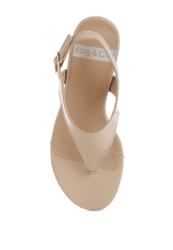 Ann Real Leather Thong Toe Sandals