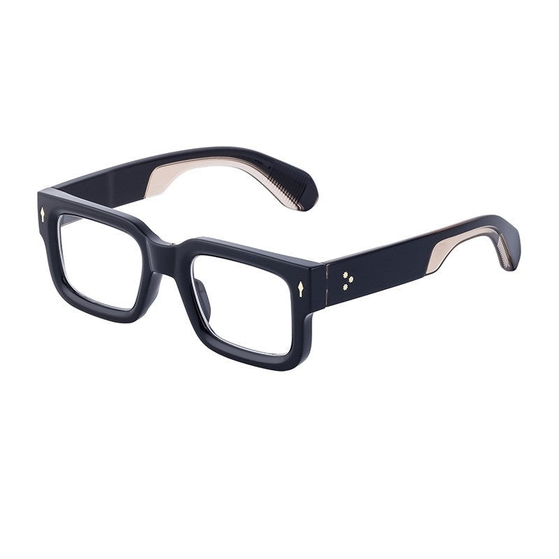 Retro Square Frame Minimalist Transparent Glasses
