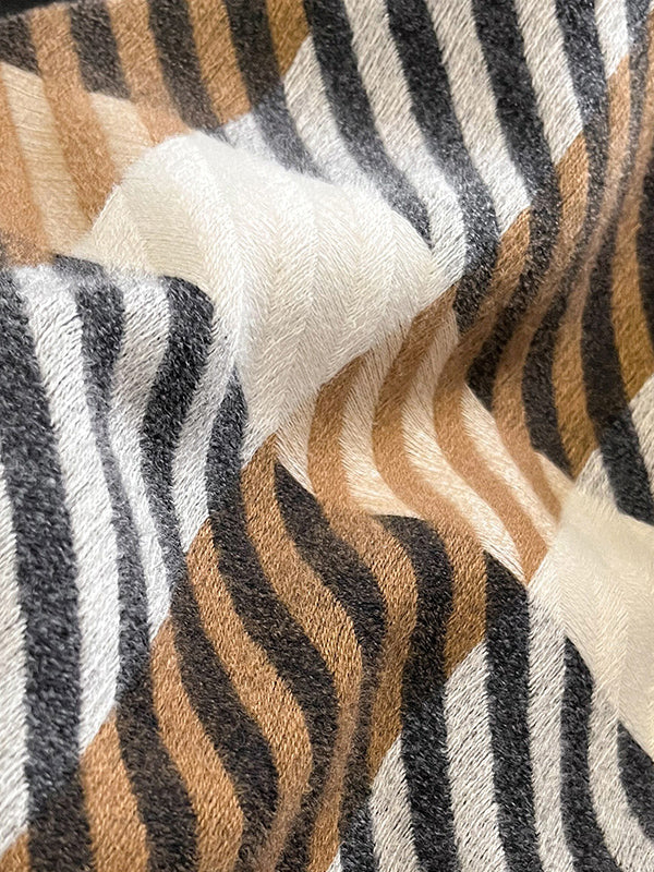 Urban Imitated Cashmere Stripped Warm Shawl&Scarf