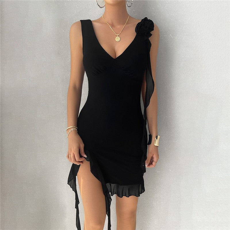 Sleek Solid Color Camisole Dress with a Flattering Fit