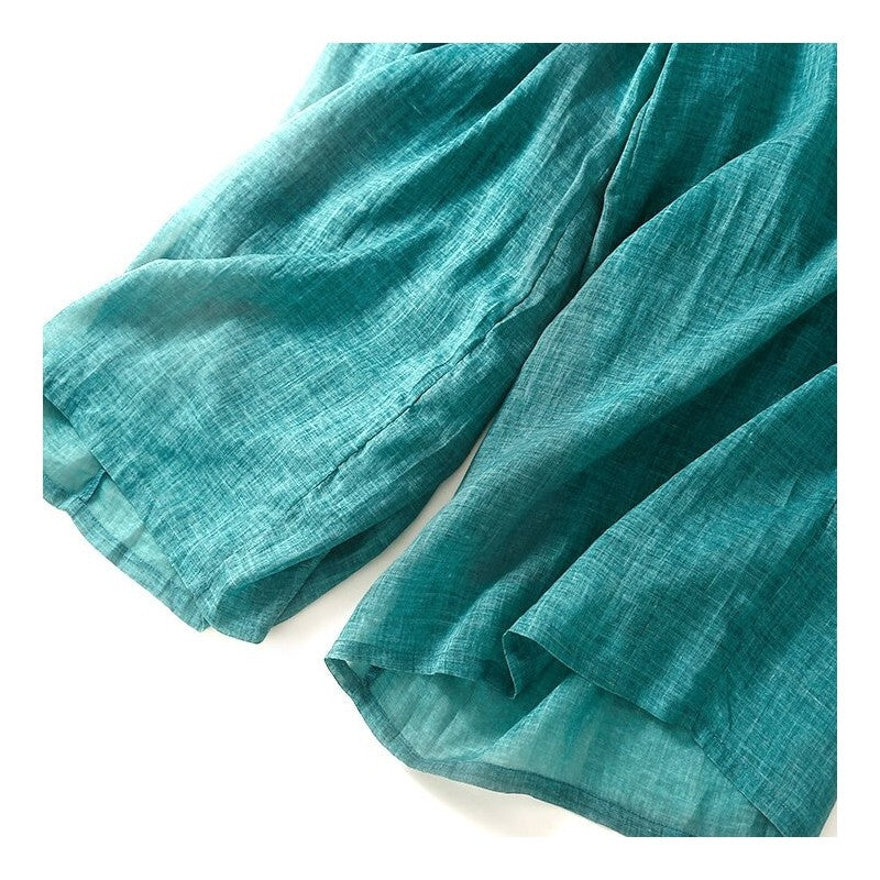 Loose-Fit High-Waisted Wide-Leg Cropped Trousers