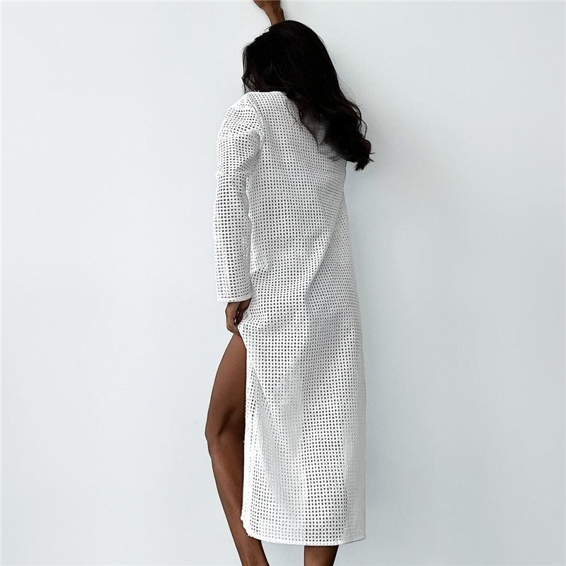 Hollow Out Split Elegant Fashion Dress