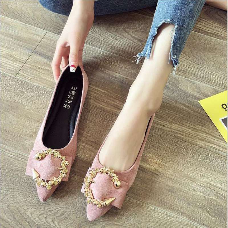 Women's Pointed-Toe Flat Shoes | Soft Slip-On Cotton Flats
