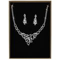 Rhodium Brass Jewelry Sets with AAA Grade CZ  in Clear
