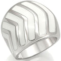 0W310 - Rhodium Brass Ring with No Stone Size 8