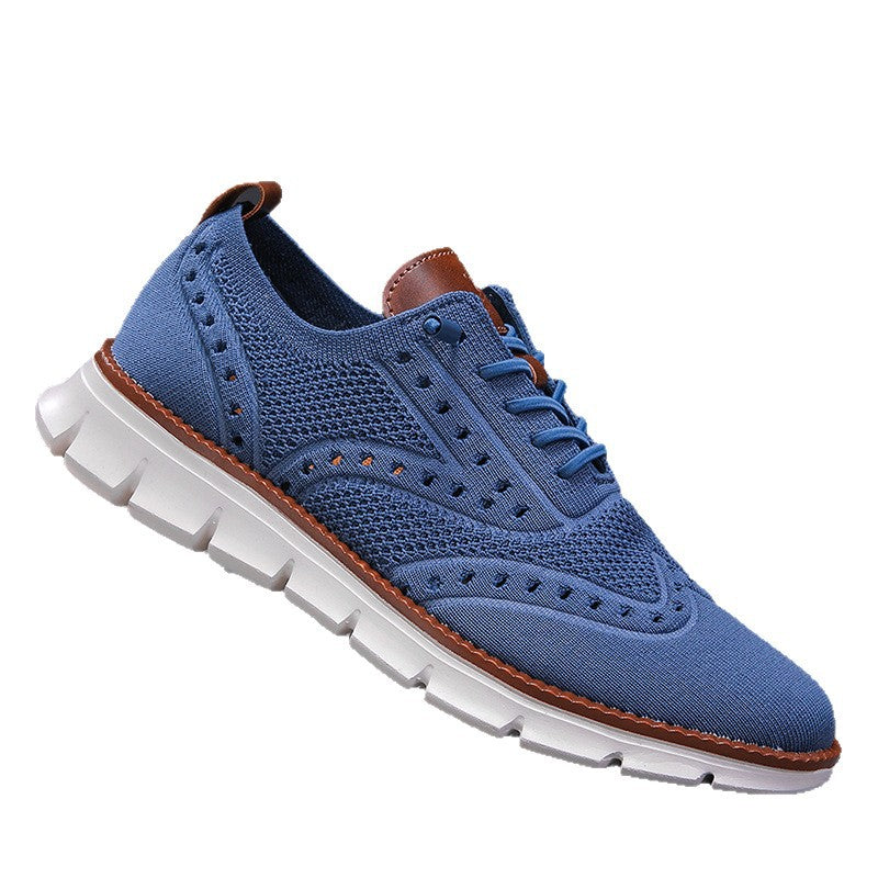 Men's Breathable Mesh Lightweight Casual Sneakers - Slip-On Walking Shoes
