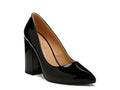 Kamira Patent Block Heeled Pumps