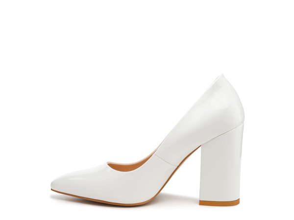 Kamira Patent Block Heeled Pumps