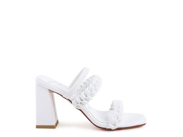 Arnie Braided Straps Block Heeled Sandals
