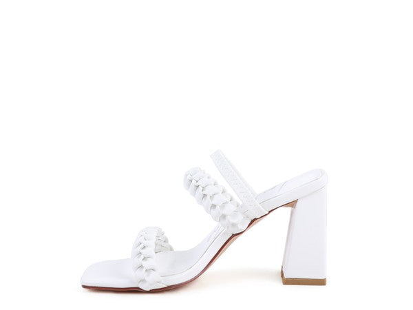 Arnie Braided Straps Block Heeled Sandals