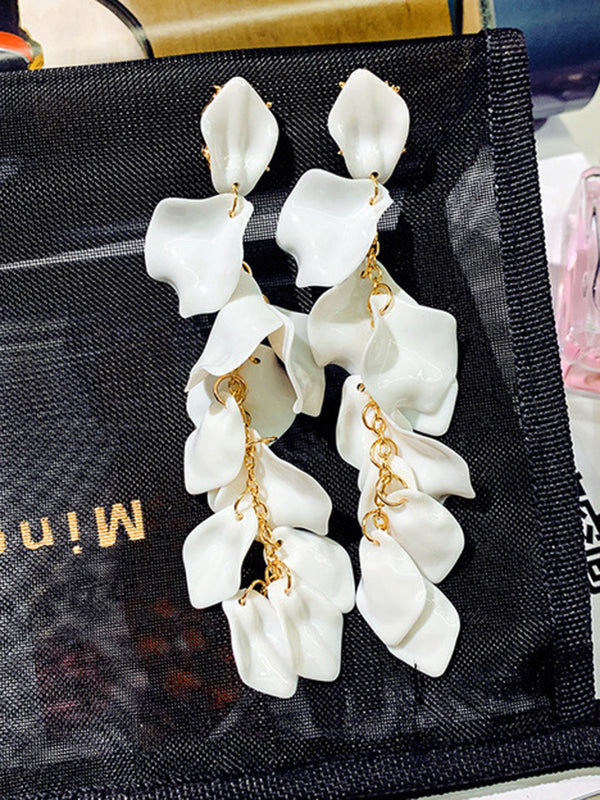 Trendy Tasseled Acrylic Earrings 闂傚倷鑳堕崑銊╁磿婵犳艾绠紒瀣垫厂shionable Accessories for Women