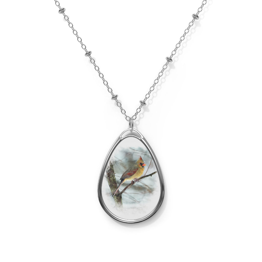 Norther Cardinal Female Painterly - Necklace