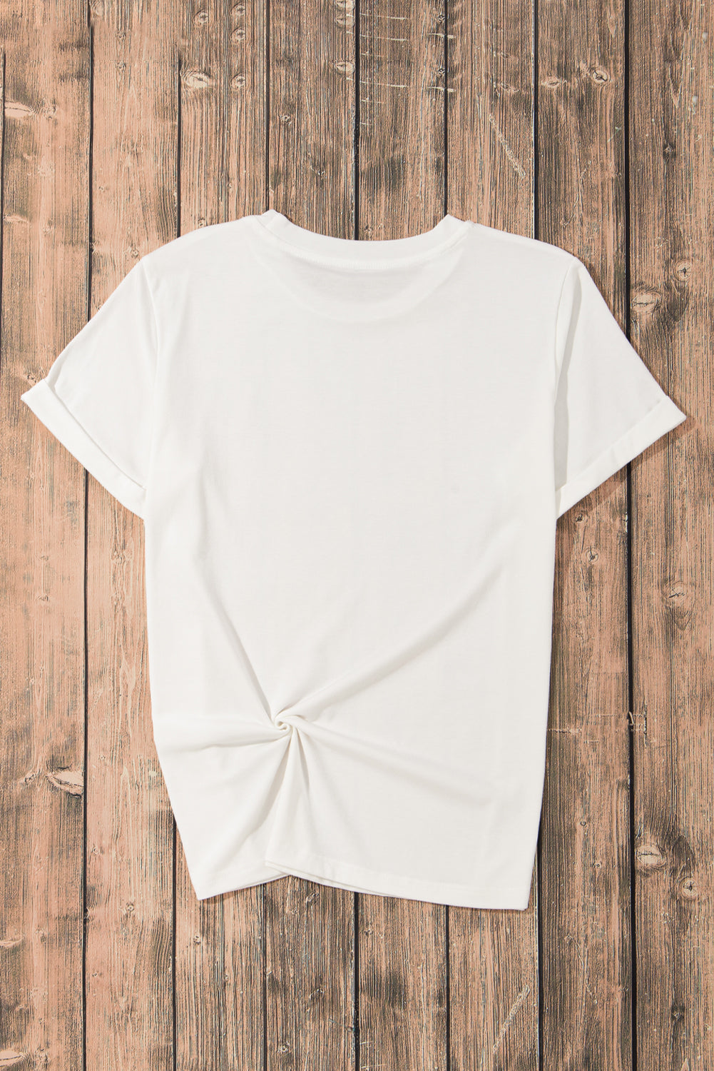White Cheerful Leopard EASTER Letter Graphic Tee