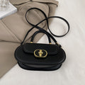 Premium Retro Matte Mini Round Crossbody Bag – PU Leather Oval Shoulder Bag
