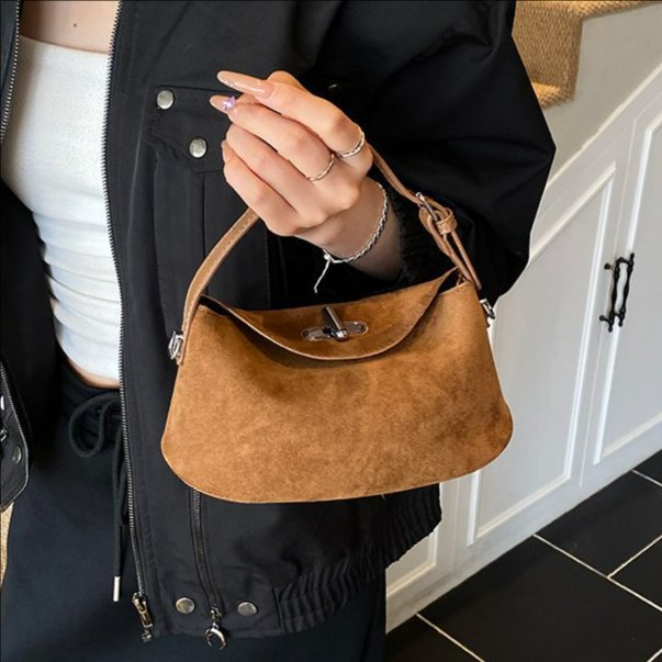 Women's Retro Dumpling Tote Shoulder Bag – PU Leather Handbag with Multiple Pockets