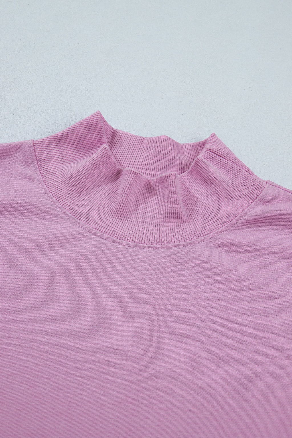 Phalaenopsis Solid Color High Neck Cap Sleeve Loose Top