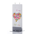 Flatyz Be My Valentine Floral Heart Candle