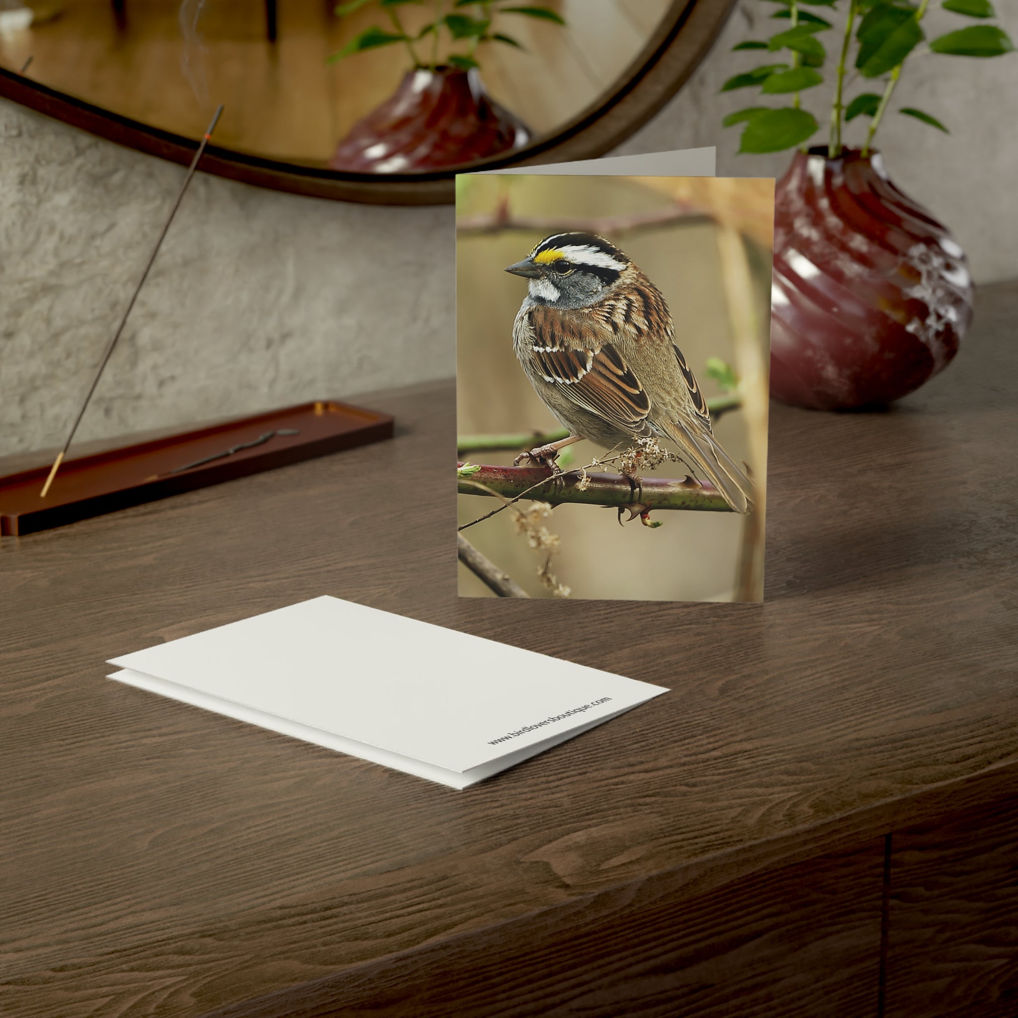 White-throated Sparrow - Greeting Cards (1, 10, 30, and 50pcs)