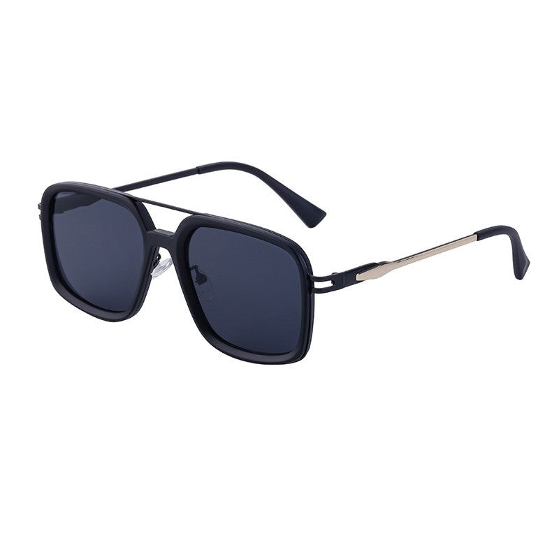 Vintage Square Frame Sunglasses For Men Outdoor UV Protection