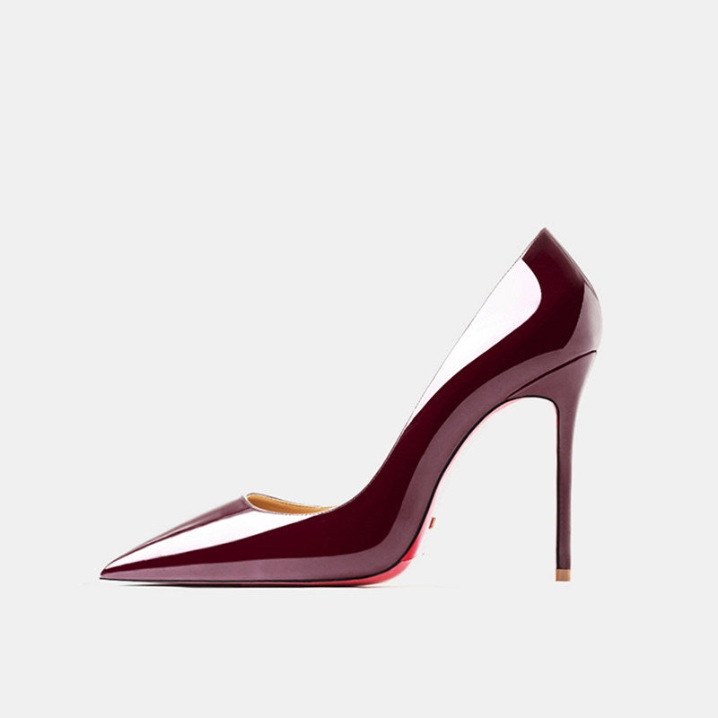 Women's Patent Leather Pointed Toe Stiletto Heels | 8cm & 10cm Heel