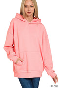 Oversized Scuba Hoodie with Kangaroo Pocket