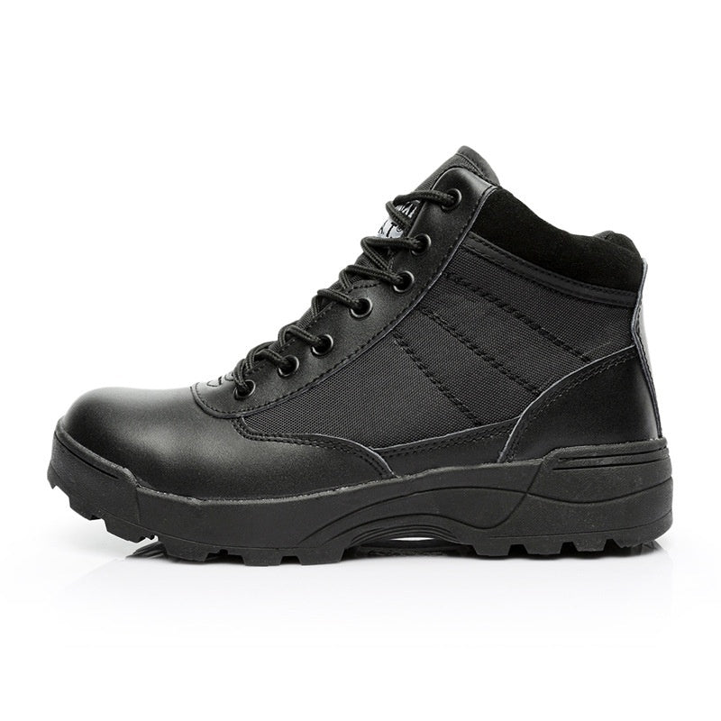 Men's Outdoor Low-Cut Tactical Hiking Boots – Lightweight Lace-Up Trail Shoes for Hiking & Mountaineering | Black & Sand