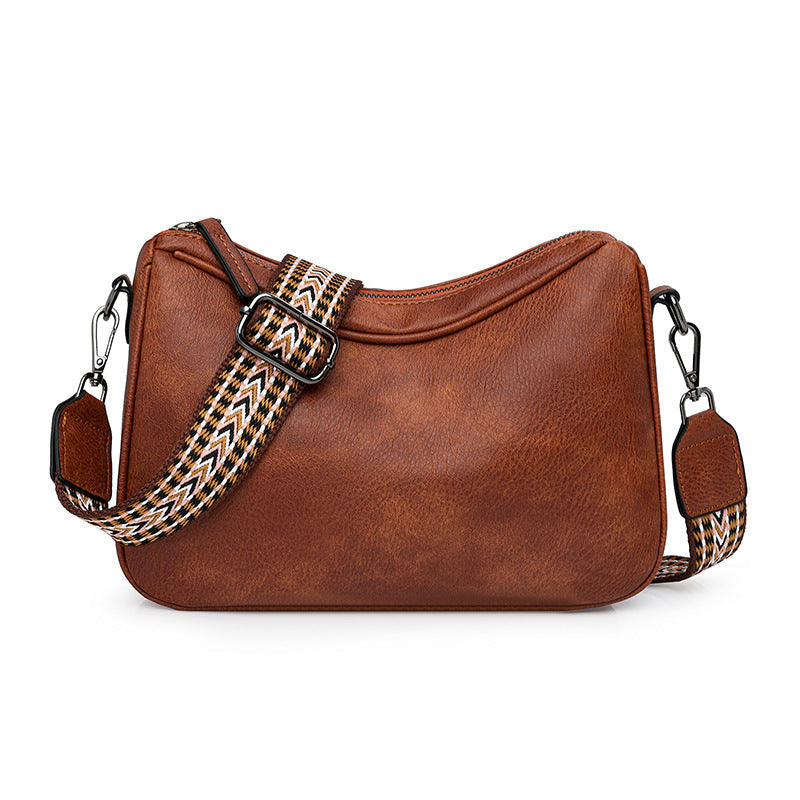 Korean-Style Soft PU Leather Crossbody Bag