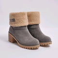 Premium Suede Snow Boots Women - Mid-Tube Thick Heel Winter Boots