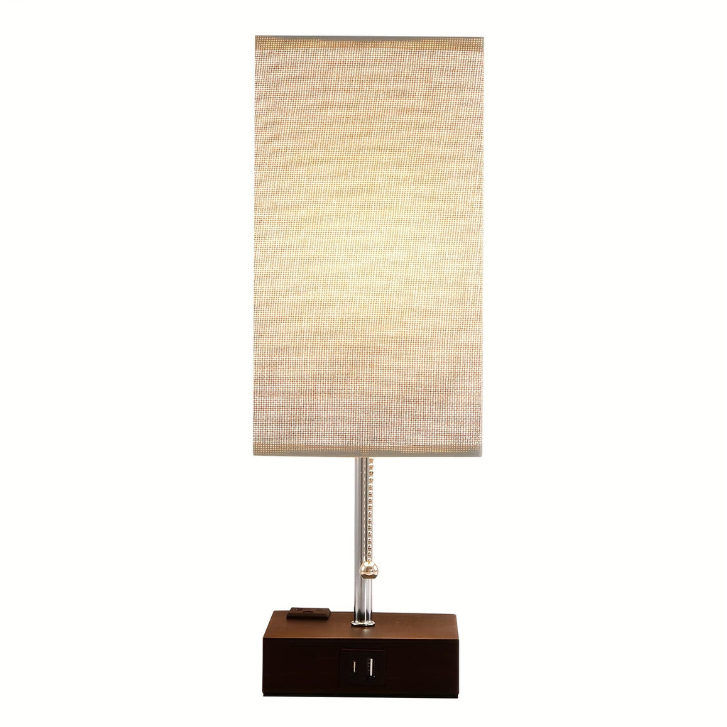 LumaTouch | Touch Table Lamp with USB Outlet and Fabric Shade Bedside Decor
