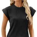 Relaxed Fit Solid Round Neck Short Sleeve Tee